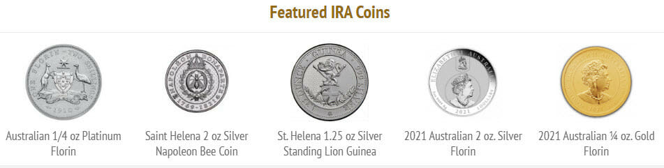 featured coins for IRA